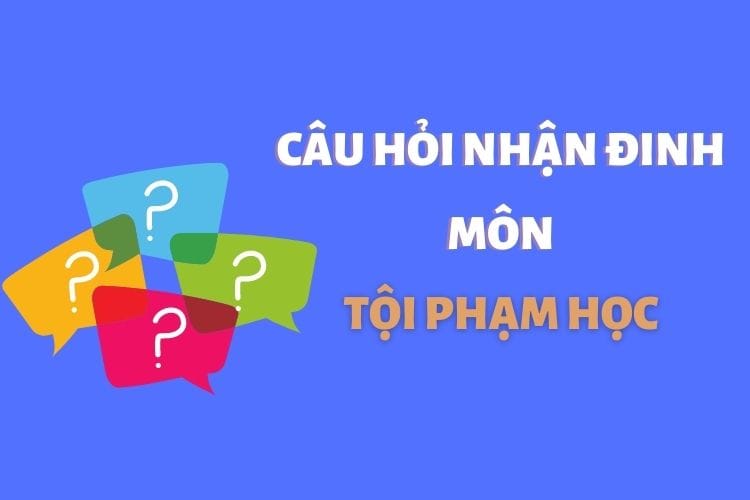 Tổng hợp câu hỏi nhận định môn Tội phạm học (có đáp án)