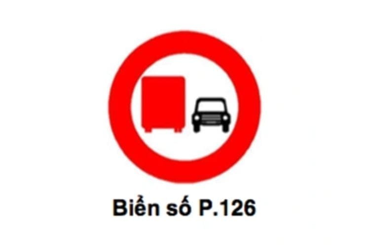 Biển số P.126: Cấm ô tô tải vượt