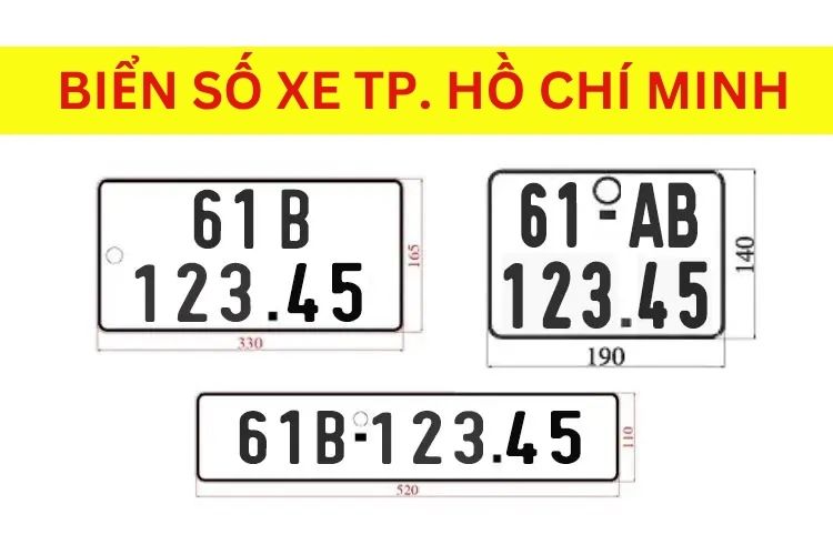 Ký hiệu biển số xe 61 là của thành phố Hồ Chí Minh