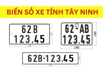 Ký hiệu biển số xe 62 là của tỉnh Tây Ninh