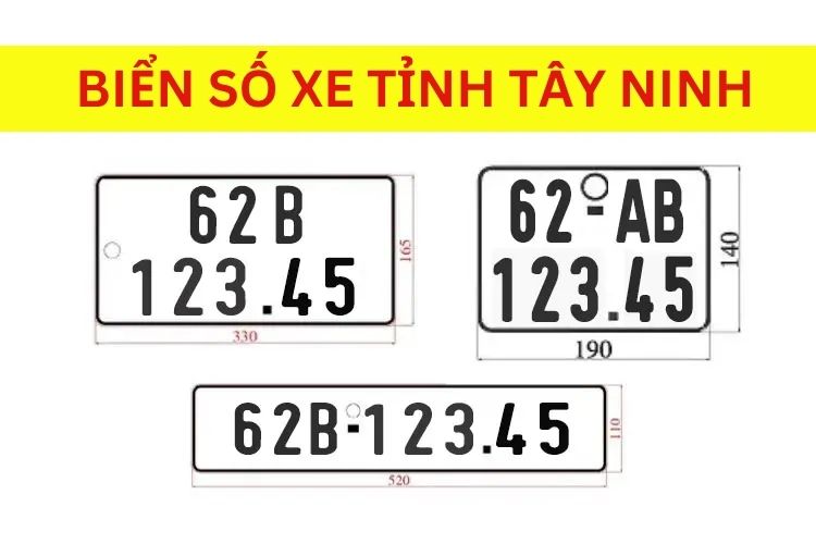 Biển số xe 62 là ở đâu, tỉnh nào? 1 Ký hiệu biển số xe 62 là của tỉnh Tây Ninh