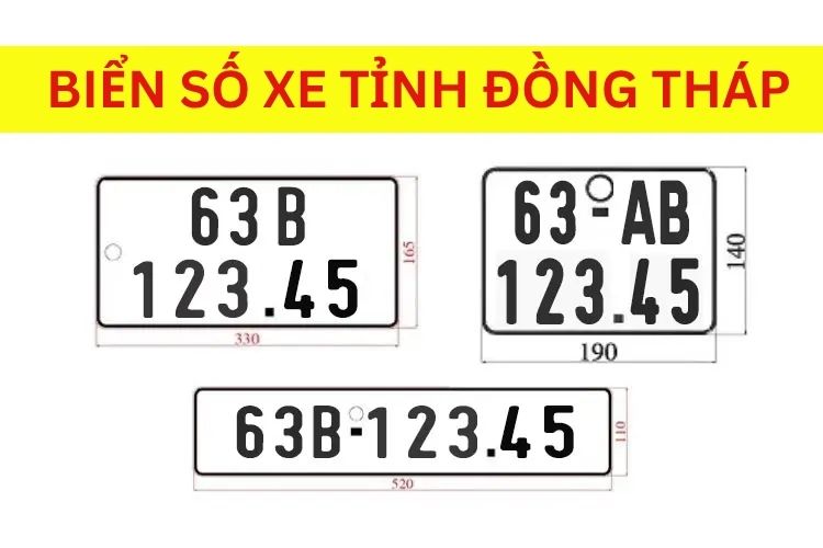 Biển số xe 63 là ở đâu, tỉnh nào? 1 Ký hiệu biển số xe 63 là của tỉnh Đồng Tháp