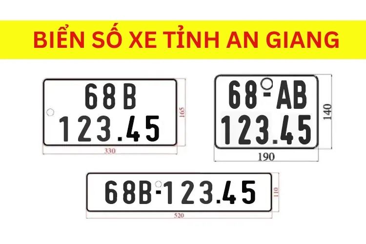 Biển số xe 68 là của tỉnh nào? 1 Ký hiệu biển số xe 68 là của tỉnh An Giang