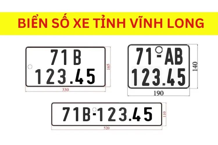 Ký hiệu biển số xe 71 là của tỉnh Vĩnh Long