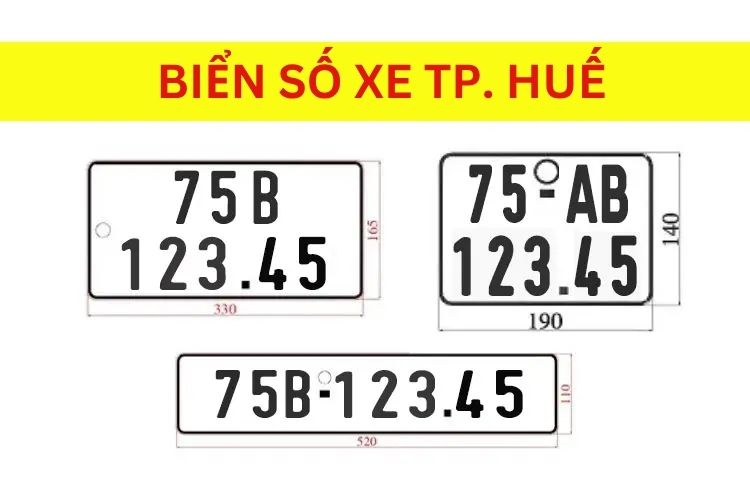 Biển số xe 75 là ở đâu, tỉnh nào? 1 Ký hiệu biển số xe 75 là của thành phố Huế