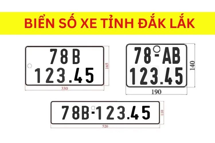 Biển số xe 78 là ở đâu, của tỉnh nào? 1 Ký hiệu biển số xe 78 là của tỉnh Đắk Lắk
