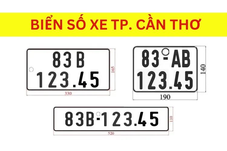 Ký hiệu biển số xe 83 là của thành phố Cần Thơ