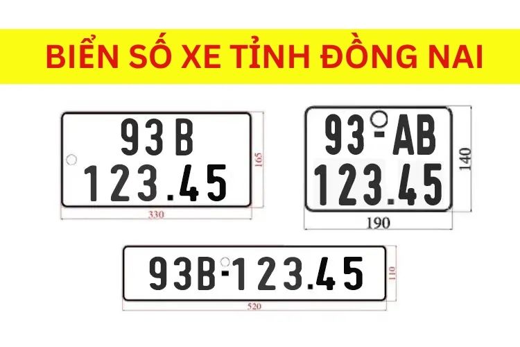 Biển số xe 93 là ở đâu, tỉnh nào? 1 Ký hiệu biển số xe 93 là của tỉnh Đồng Nai