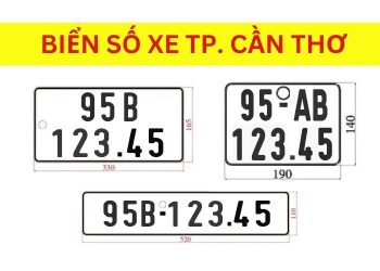 Ký hiệu biển số xe 95 là của thành phố Cần Thơ