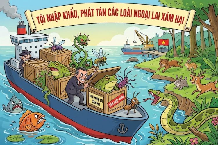 Tội nhập khẩu, phát tán các loài ngoại lai xâm hại