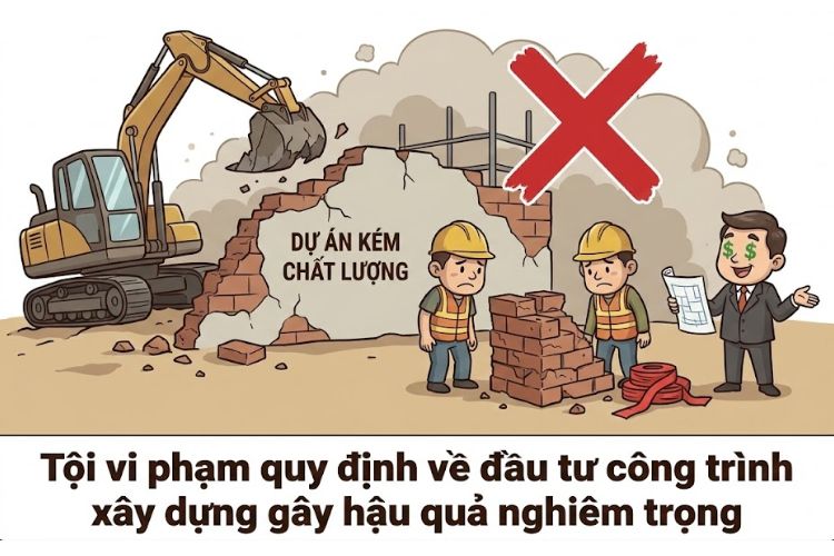 Tội vi phạm quy định về đầu tư công trình xây dựng gây hậu quả nghiêm trọng