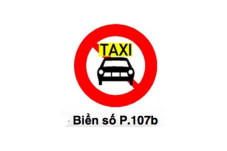 Biển số P.107b: Cấm xe ô tô taxi