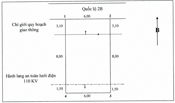 Sơ đồ thửa đất có hạn chế quyền sử dụng đất