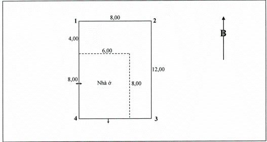 Sơ đồ thửa đất có nhà ở riêng lẻ chung tường và nhờ tường