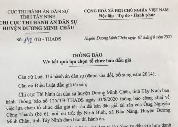 Quy định về thông báo về thi hành án dân sự
