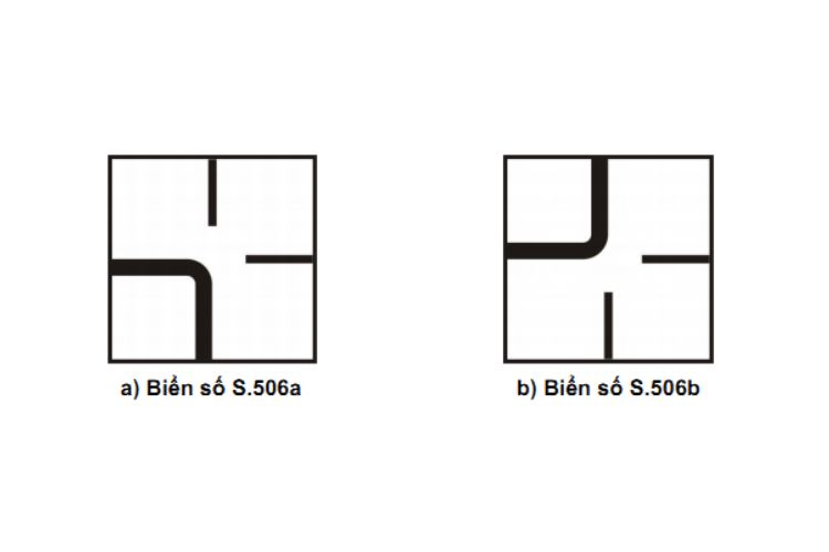 Biển số S.506 (a,b): Hướng đường ưu tiên