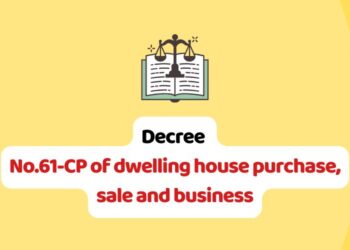 Decree No.61-CP of dwelling house purchase, sale and business
