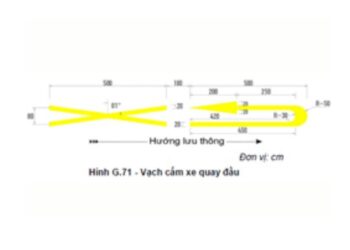 Vạch 9.1: Vạch cấm xe quay đầu 3 Vạch 9.1: Vạch cấm xe quay đầu