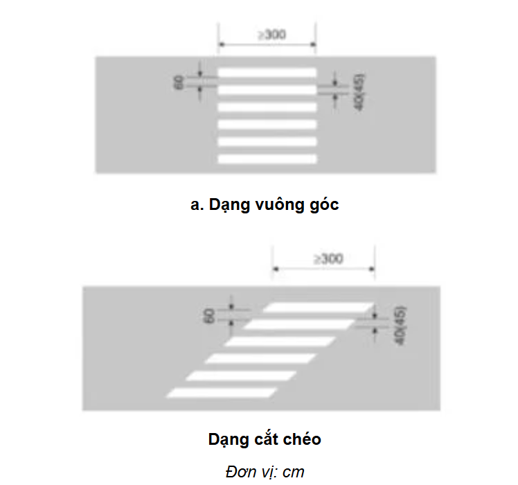 Vạch đi bộ qua đường - Mẫu 1