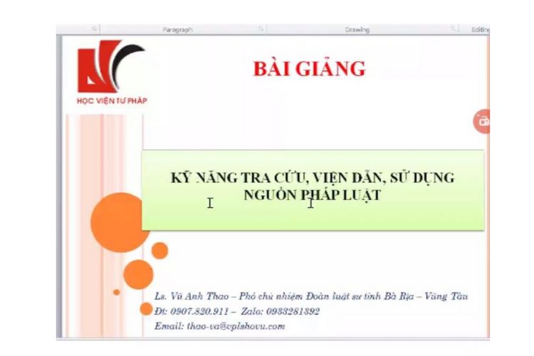 Bài giảng Kỹ năng tra cứu, viện dẫn sử dụng nguồn pháp luật