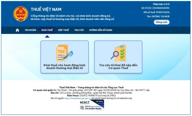Người sử dụng đăng nhập vào hệ thống