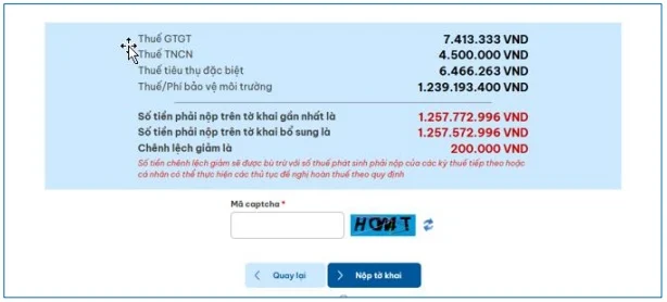 Người sử dụng nhập “Mã Captcha”