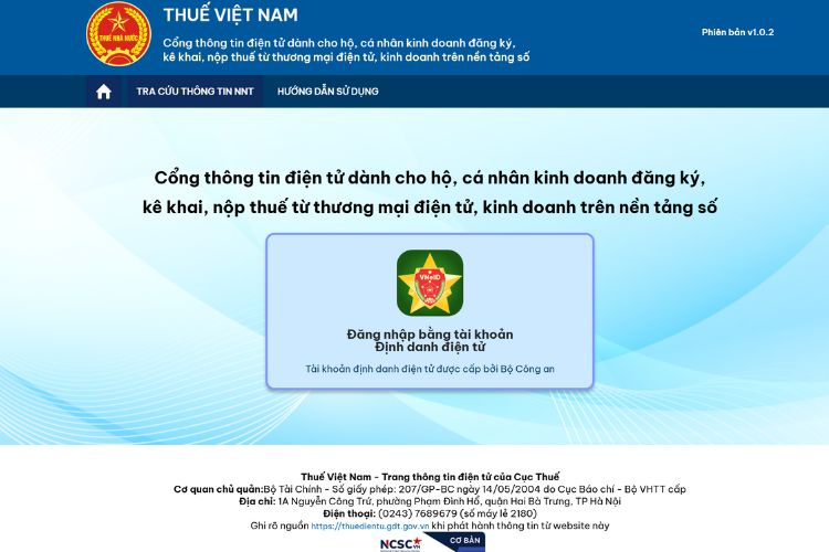 Hướng dẫn kê khai thuế kinh doanh thương mại điện tử trên trang Tổng cục Thuế