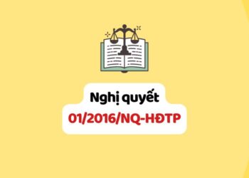 Nghị quyết 01/2016/NQ-HĐTP