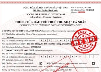 Mẫu ký hiệu trên chứng từ khấu trừ thuế thu nhập cá nhân điện tử