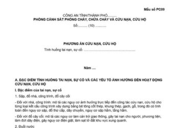 Mẫu Phương án cứu nạn, cứu hộ của cơ quan Công an