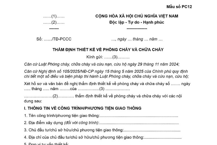 Mẫu Văn bản thẩm định thiết kế về phòng cháy và chữa cháy của cơ quan Công an 1 Mẫu Văn bản thẩm định thiết kế về phòng cháy và chữa cháy của cơ quan Công an