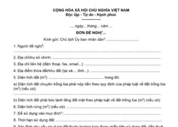 Mẫu Đơn đề nghị cho thuê đất mới nhất 2 Mẫu Đơn đề nghị cho thuê đất mới nhất