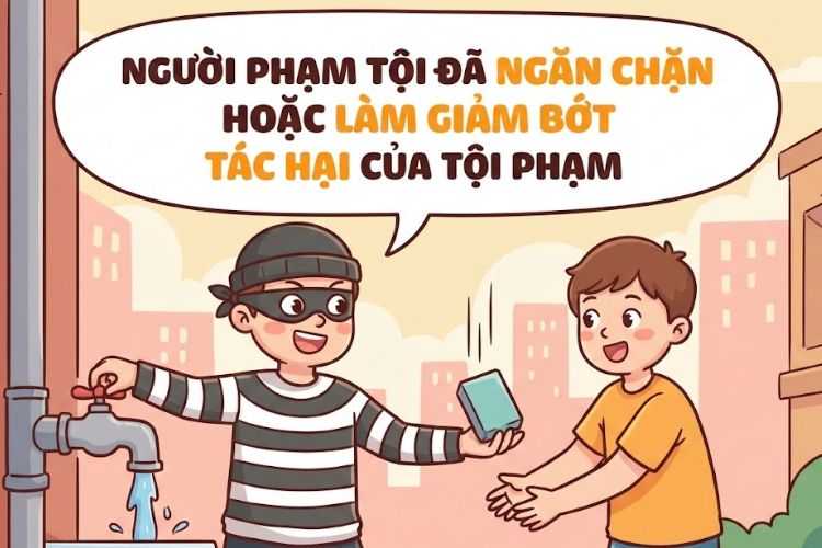 Người phạm tội đã ngăn chặn hoặc làm giảm bớt tác hại của tội phạm 1 Người phạm tội đã ngăn chặn hoặc làm giảm bớt tác hại của tội phạm